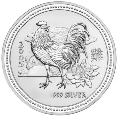 Silver Lunar Coin 2005 - Year of the Rooster - 1 Kg