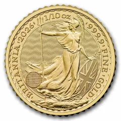 Gold Britannia Coin 2026 - 1/10oz