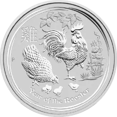 Silver Lunar Coin 2017 - Year of the Rooster - 2 oz