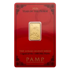 Gold PAMP Suisse Lunar Legend Horse Bar 2026 - 5 Gram