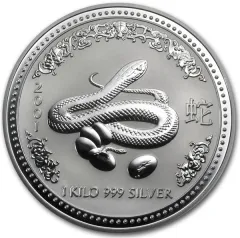 Silver Lunar Proof Issue Coin 2001 - Year of the Snake - 1 kg
