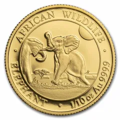 Gold Somalia Elephant Coin 2024 - 1/10 oz