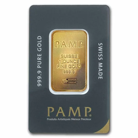 Gold PAMP Suisse Minted Bar - 1 oz